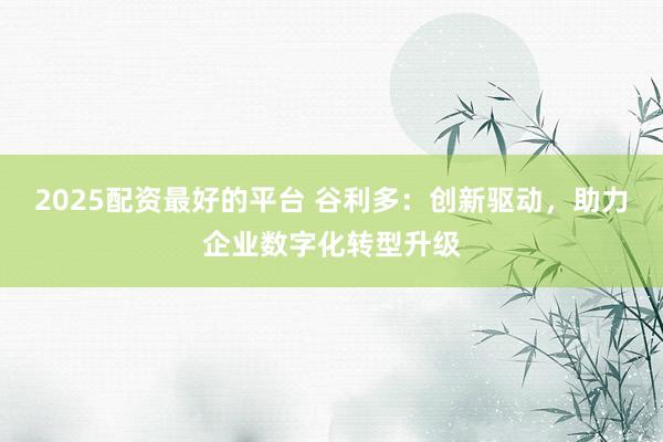 2025配资最好的平台 谷利多:创新驱动,助力企业数字化转型升级